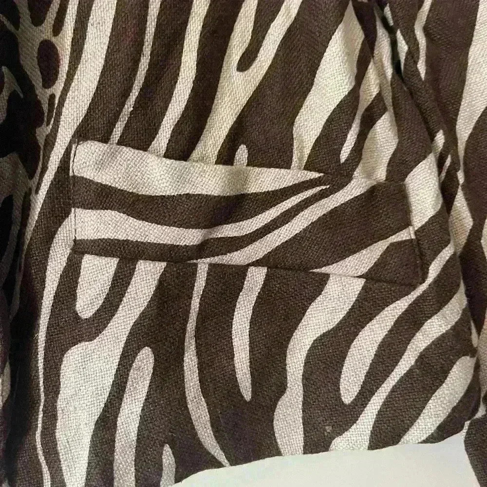 NWOT Michael Kors Brown & White Zebra Jacket Size 12P - Picture 6 of 11